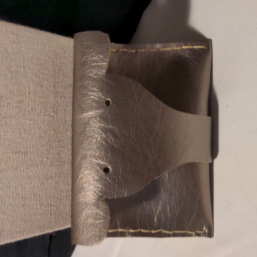 Handmade Vegan Leather Elephant Pouch Muted Bronze